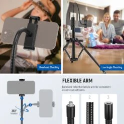 NEEWER TS06 71" Phone Tripod Stand With Reversible Legs -Photography Equipment 3 50b69b9d 5236 4658 b014 ea2a6bd6c354