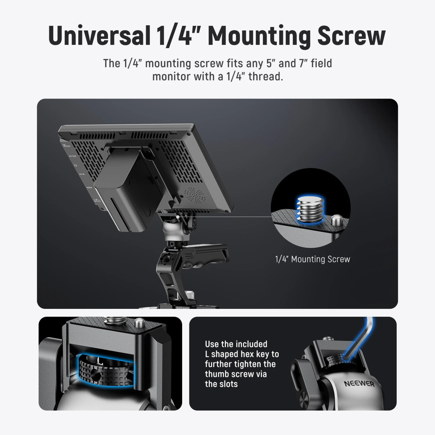 NEEWER MA013/MA014 Color Blocking Monitor Mount 3 NEEWER MA013/MA014 Color Blocking Monitor Mount - Image 3