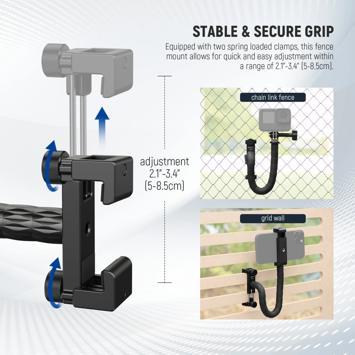 NEEWER PA029 Camera Fence Mounting Kit For Live Streaming 3 NEEWER PA029 Camera Fence Mounting Kit For Live Streaming - Image 3