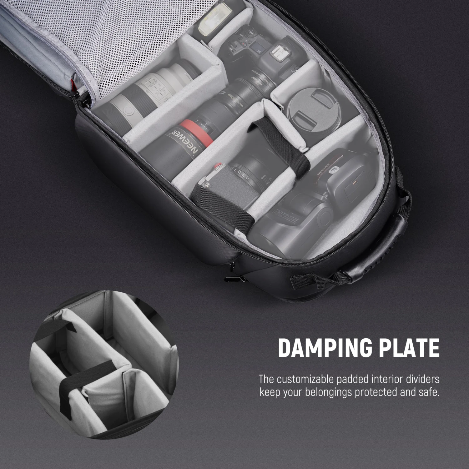 NEEWER BASICS PB26 17.3"x10.6"x7.5" Camera Backpack 3 NEEWER BASICS PB26 17.3"x10.6"x7.5" Camera Backpack - Image 3