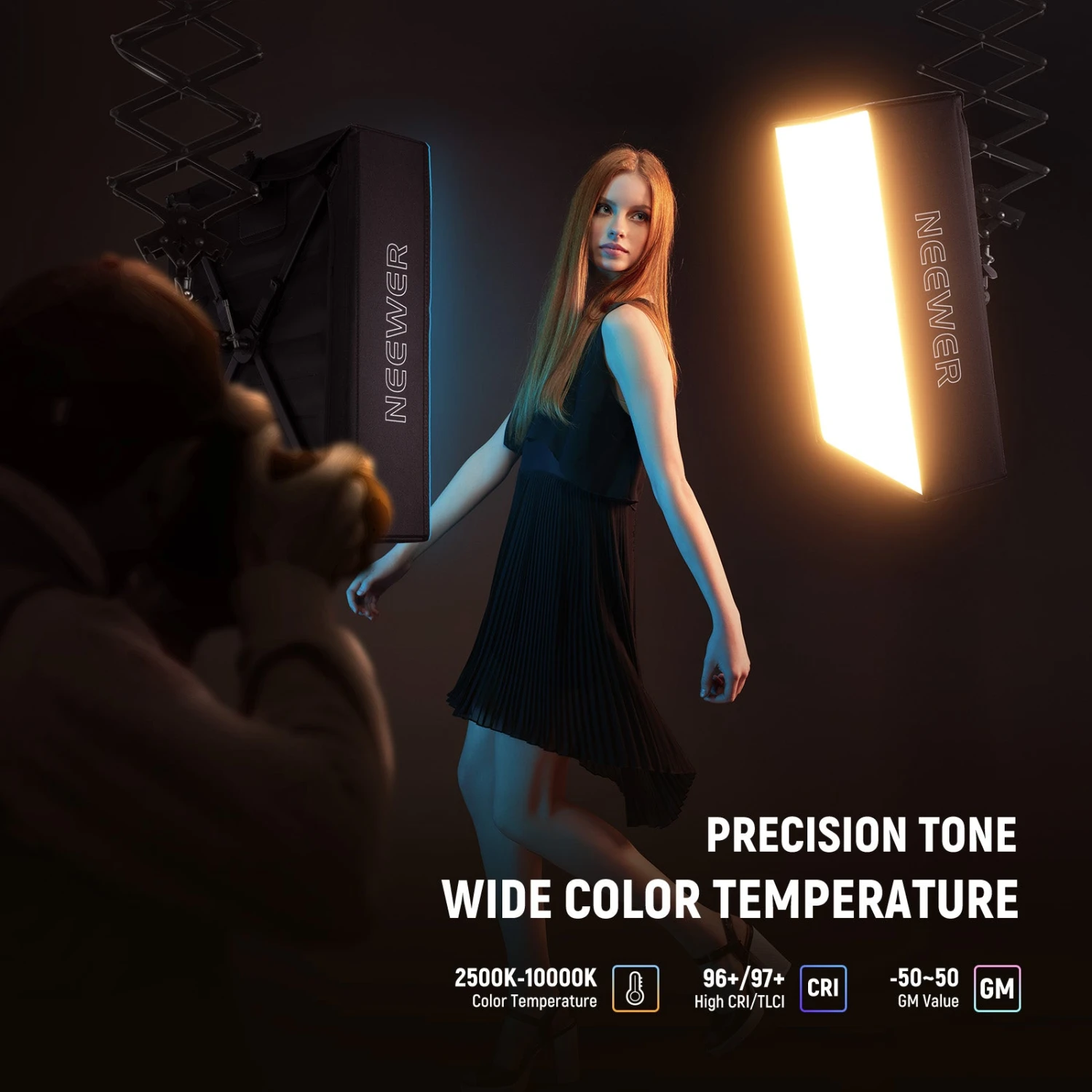 NEEWER FL100C 115W Flexible DMX Control LED RGB Video Light Kit 2 NEEWER FL100C 115W Flexible DMX Control LED RGB Video Light Kit - Image 2