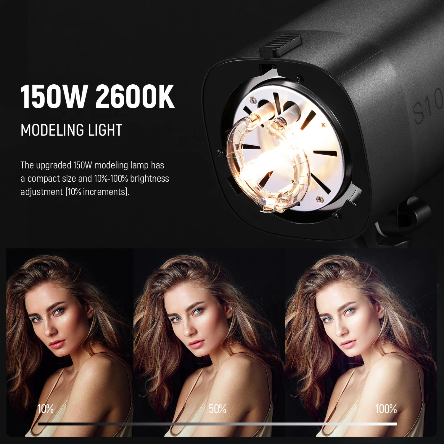 NEEWER 2 Pack S101-400W PRO 400Ws Studio Monolight Flash Light Kit 3 NEEWER 2 Pack S101-400W PRO 400Ws Studio Monolight Flash Light Kit - Image 3