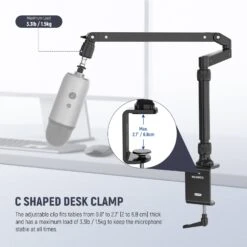 NEEWER MST002 Low Profile Mic Arm Desk Mount With Damping 11 NEEWER MST002 Low Profile Mic Arm Desk Mount With Damping -Photography Equipment 3 87453506 bcee 46cc b184 3125aa97cd1a