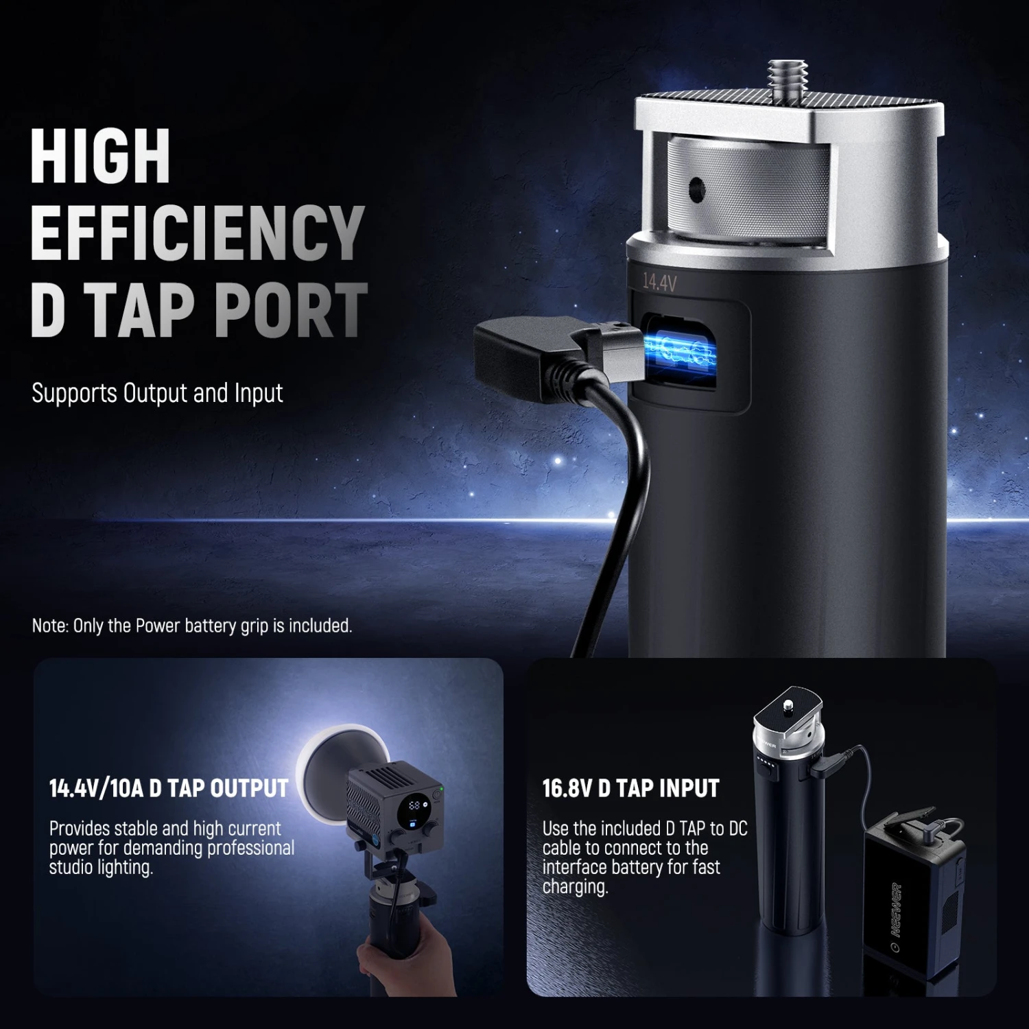 NEEWER PH99E Battery Grip Power Supply For Portable COB Video Lights 3 NEEWER PH99E Battery Grip Power Supply For Portable COB Video Lights - Image 3