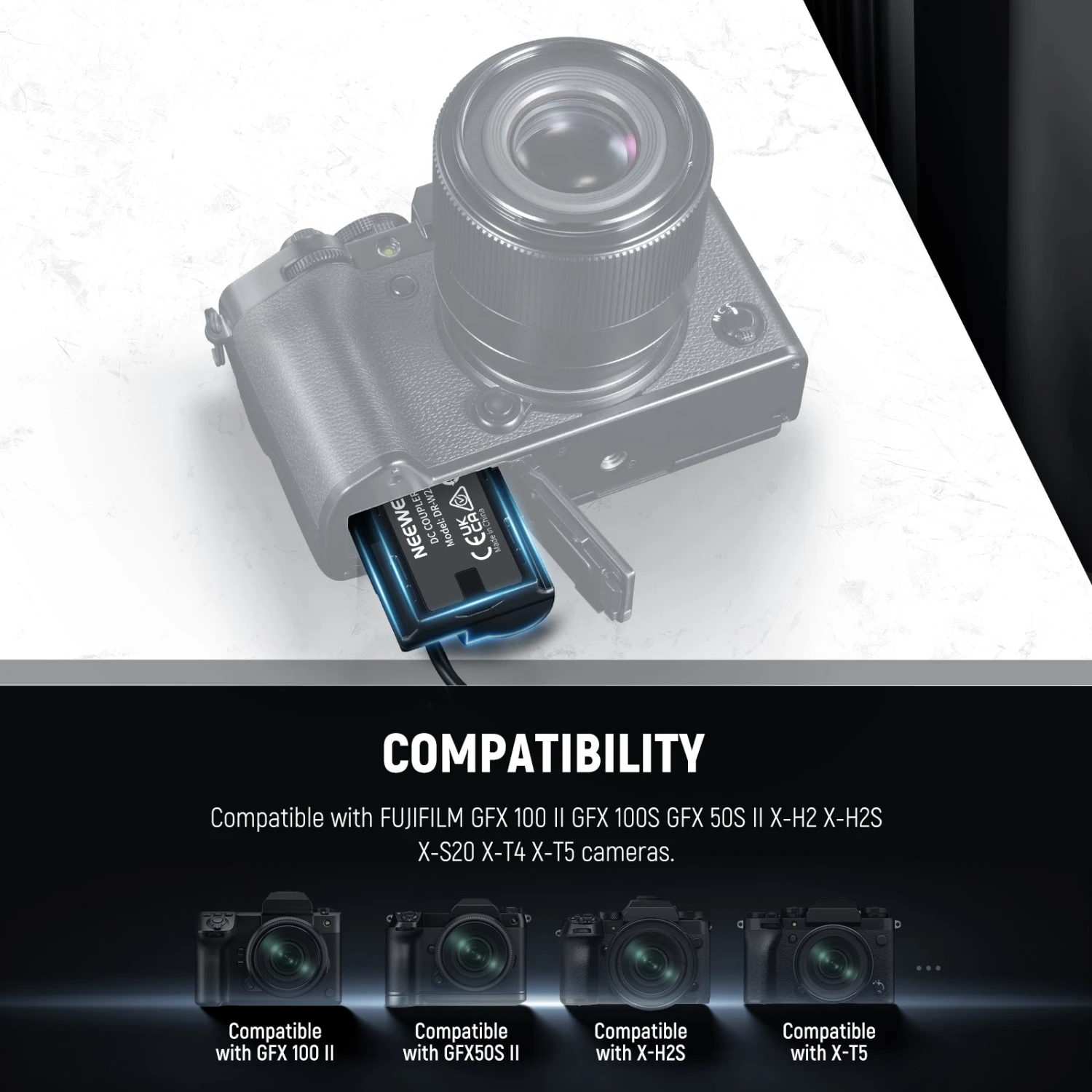 NEEWER NP-W235 Replacement Dummy Battery Coupler Kit 3 NEEWER NP-W235 Replacement Dummy Battery Coupler Kit - Image 3