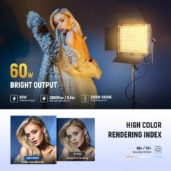 NEEWER PL60B Bi Color LED Panel Video Light 11 NEEWER PL60B Bi Color LED Panel Video Light -Photography Equipment 3 a4e0e197 f6b5 4803 9214 0f4f5675fad2