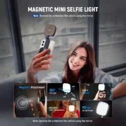 NEEWER BASICS NL48B Magnetic Selfie Light As Stand And Mirror -Photography Equipment 3 bb2f0ac9 0b3a 45a4 8fc3 c3338803678b