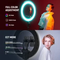 NEEWER RL45C 45W 18" Edge Lit RGB LED Ring Light Kit 11 NEEWER RL45C 45W 18" Edge Lit RGB LED Ring Light Kit -Photography Equipment 3 c2e4226e 2524 472e ba04 2f09bee6f501