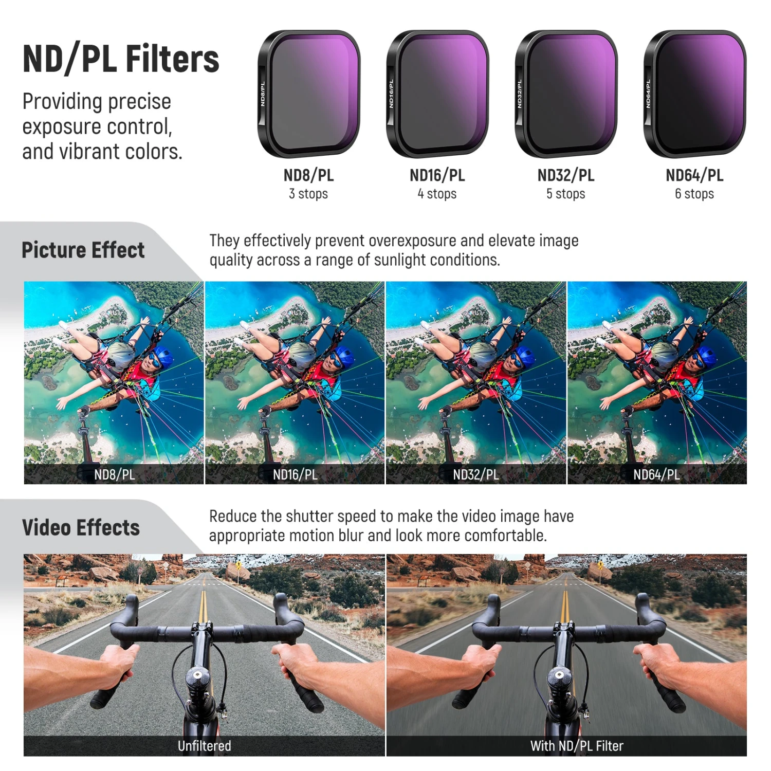 NEEWER FL-85 4 Pack ND/PL Filter Set For Insta360 ACE PRO 3 NEEWER FL-85 4 Pack ND/PL Filter Set For Insta360 ACE PRO - Image 3