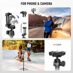 NEEWER BASICS TS04 59" Selfie Stick Tripod 30 NEEWER BASICS TS04 59" Selfie Stick Tripod -Photography Equipment 3 d2704f34 725d 488e a39b 5b3cf98019bf