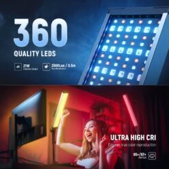 NEEWER BH20C 21W RGB LED Video Light Stick Kit -Photography Equipment 3 d5df6ab9 eef9 4972 b790 f3d5839ded4a