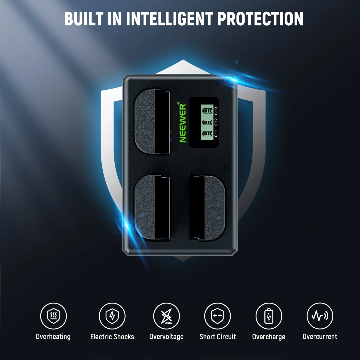 NEEWER 3 Pack 2400mAh LP-E6P/LP-E6NH Replacement Batteries For Canon 3 NEEWER 3 Pack 2400mAh LP-E6P/LP-E6NH Replacement Batteries For Canon - Image 3