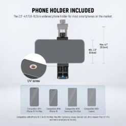 NEEWER BASICS TS03 66" Phone Tripod With Remote & Phone Holder 11 NEEWER BASICS TS03 66" Phone Tripod With Remote & Phone Holder -Photography Equipment 3 e7ed0e77 51db 41e8 a2ab 5ca9ff6efce1
