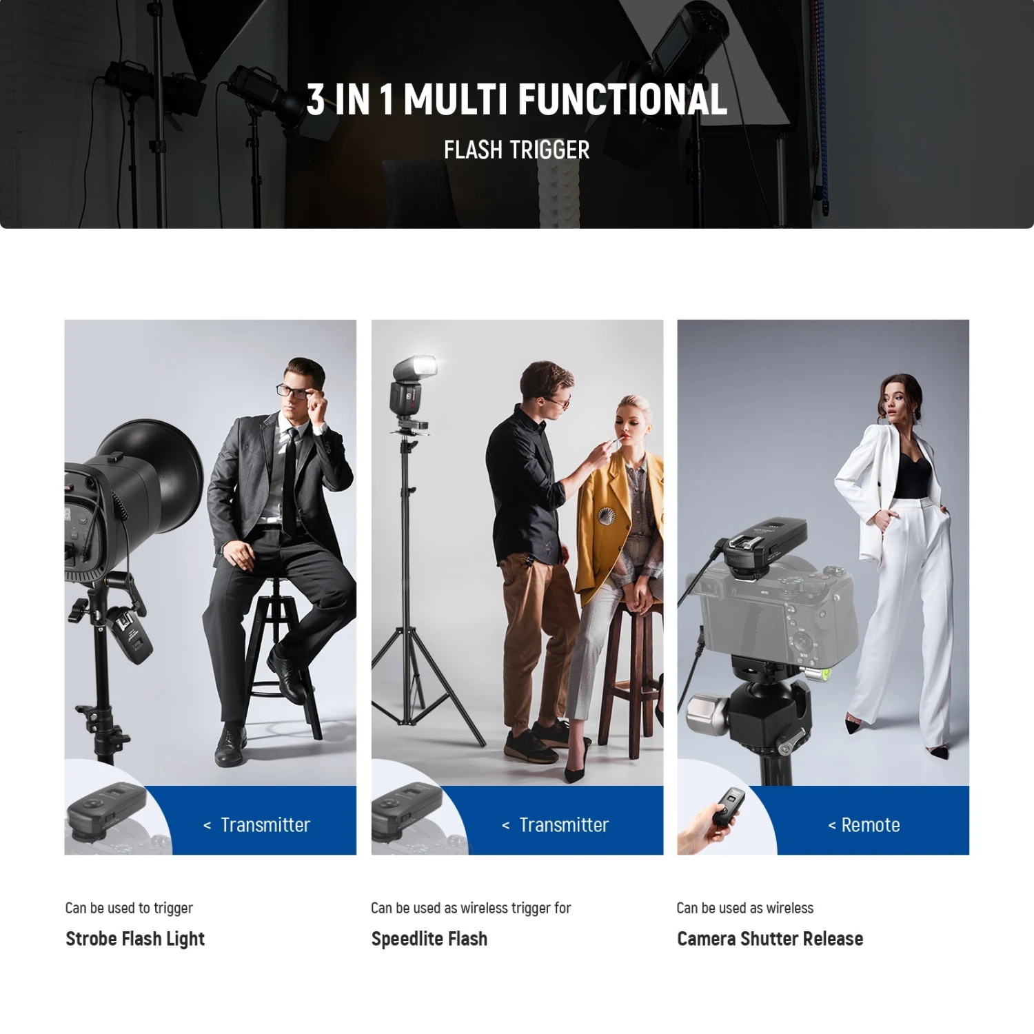 NEEWER FC-16 2.4G Wireless Flash Trigger For Sony Cameras 3 NEEWER FC-16 2.4G Wireless Flash Trigger For Sony Cameras - Image 3