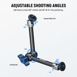 NEEWER ST08 9.8"/25cm Aluminum Alloy Magic Arm 9 NEEWER ST08 9.8"/25cm Aluminum Alloy Magic Arm -Photography Equipment 3 eb23347d 16f4 4f11 aad4 36eff22c5456