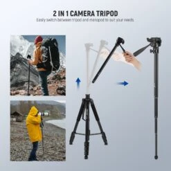 NEEWER BASICS TP05 74.4" Video Tripod Monopod -Photography Equipment 3 f8367282 7c13 417b 9be0 61aa56c248ba