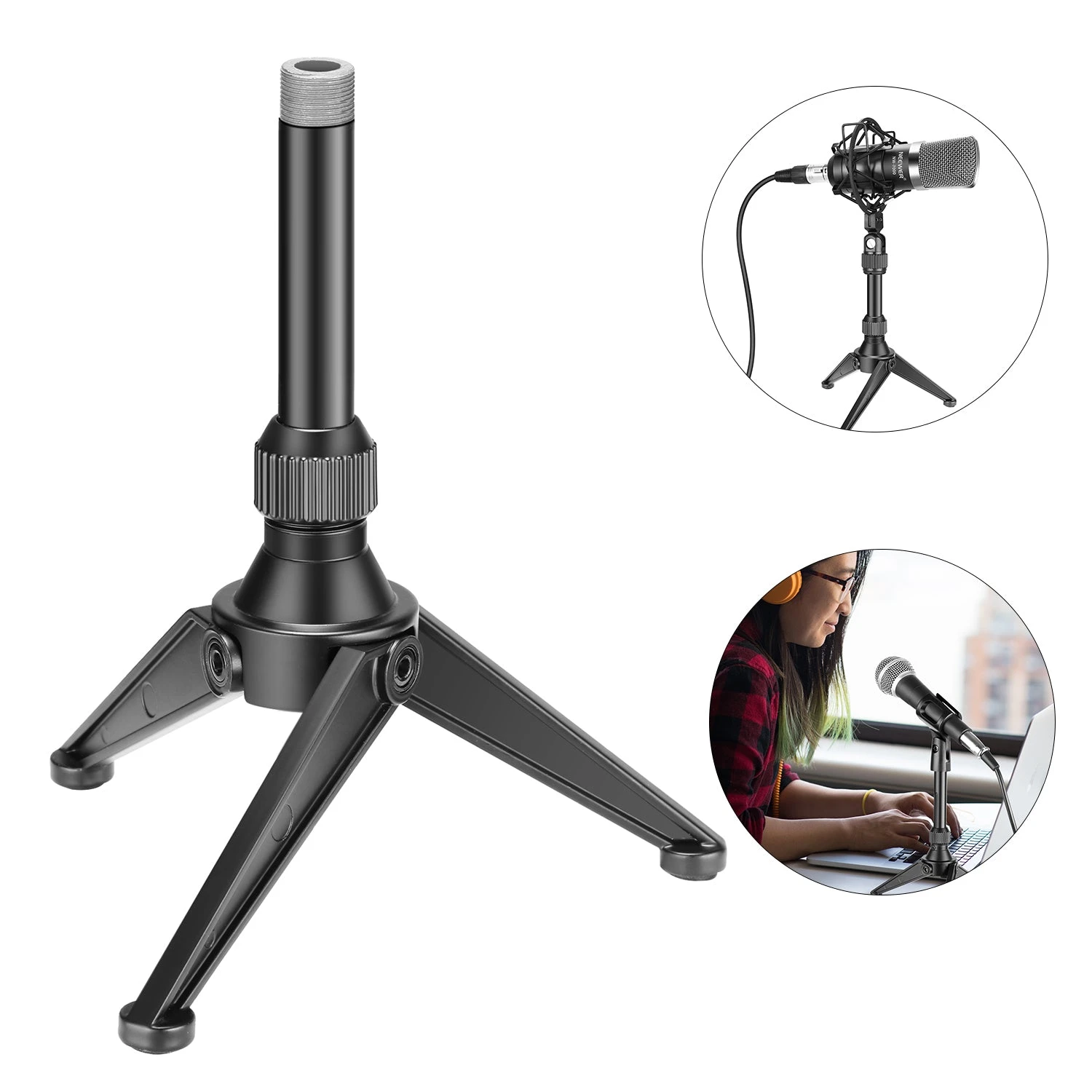 NEEWER NW-050 Foldable Desktop Microphone Stand 1 NEEWER NW-050 Foldable Desktop Microphone Stand
