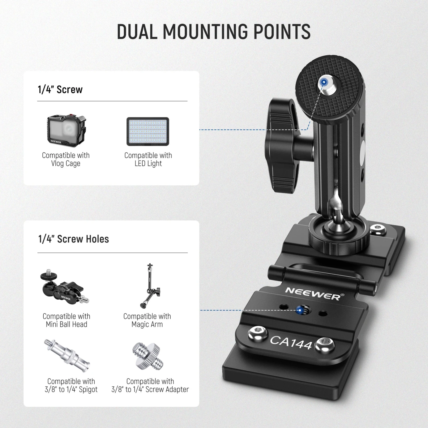 NEEWER CA144 Magnetic Fence Mount For Action Camera 4 NEEWER CA144 Magnetic Fence Mount For Action Camera - Image 4