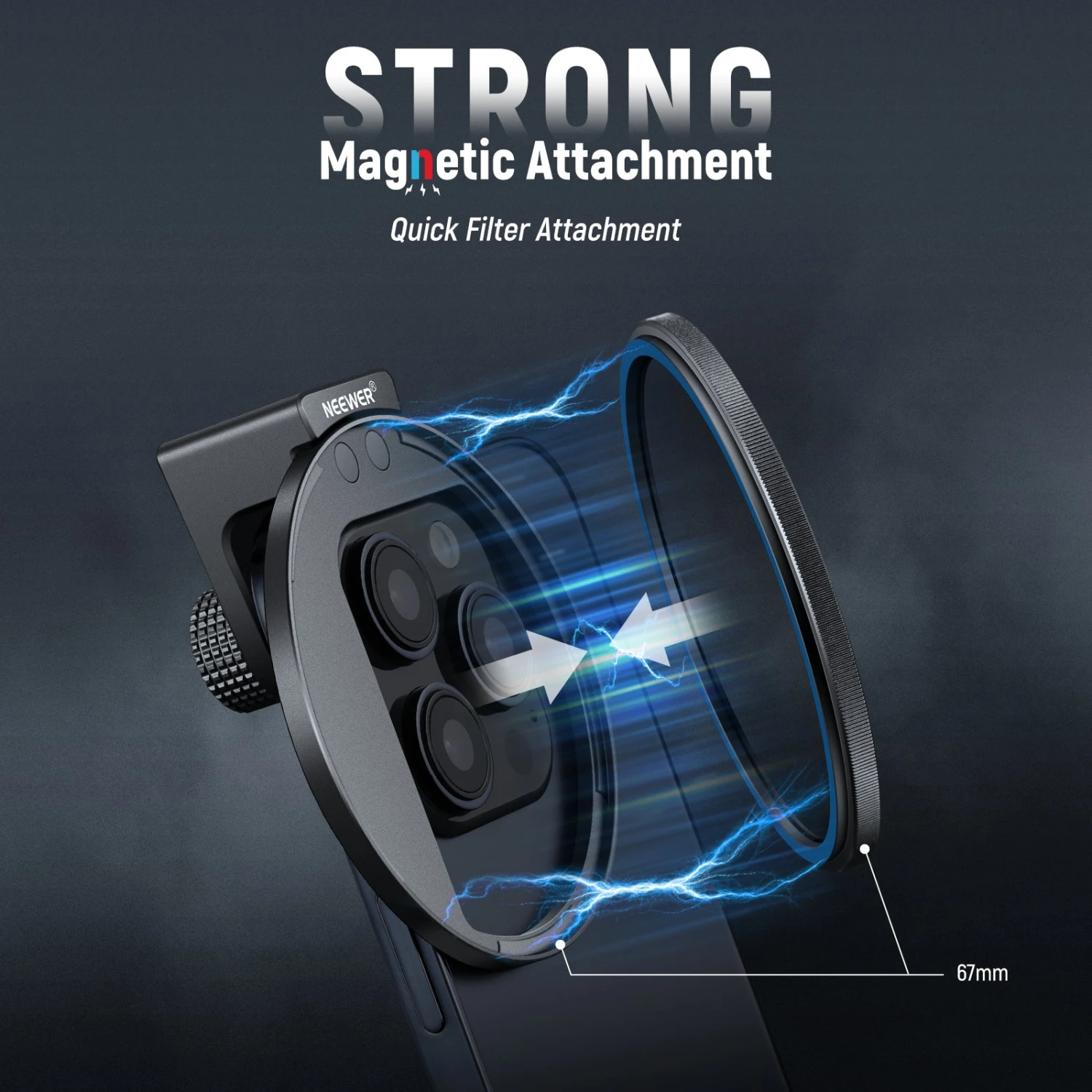 NEEWER 67mm Magnetic CPL Phone Filter 4 NEEWER 67mm Magnetic CPL Phone Filter - Image 4