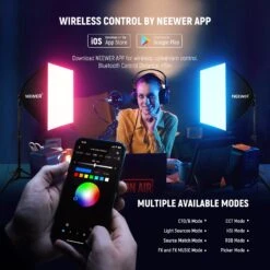 NEEWER NK004 16"×16"/40×40cm RGB Softbox Lighting Kit With App Control -Photography Equipment 4 0d82438e 1841 4a40 be5c 619663ffe2aa