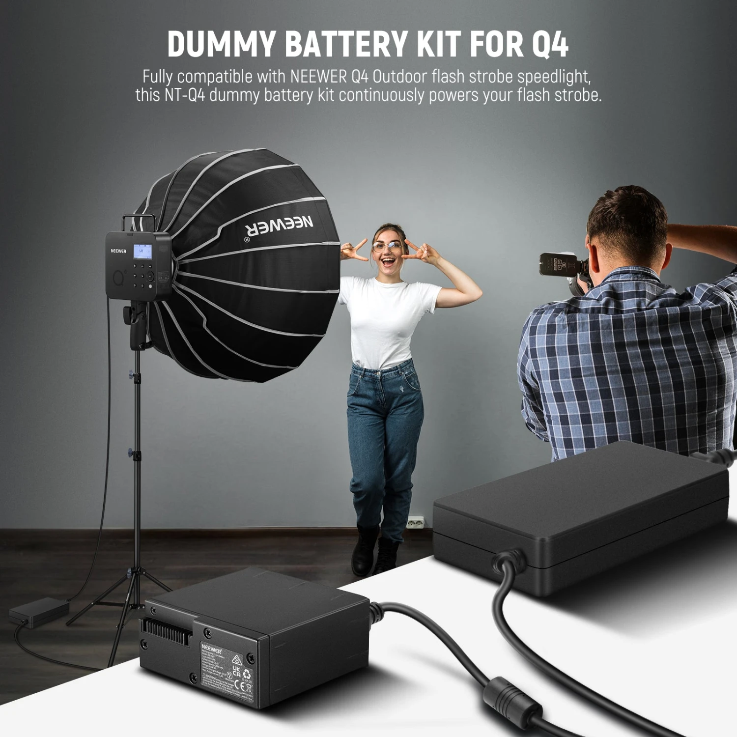 NEEWER NT-Q4 Dummy Battery Kit For Q4 2 NEEWER NT-Q4 Dummy Battery Kit For Q4 - Image 2