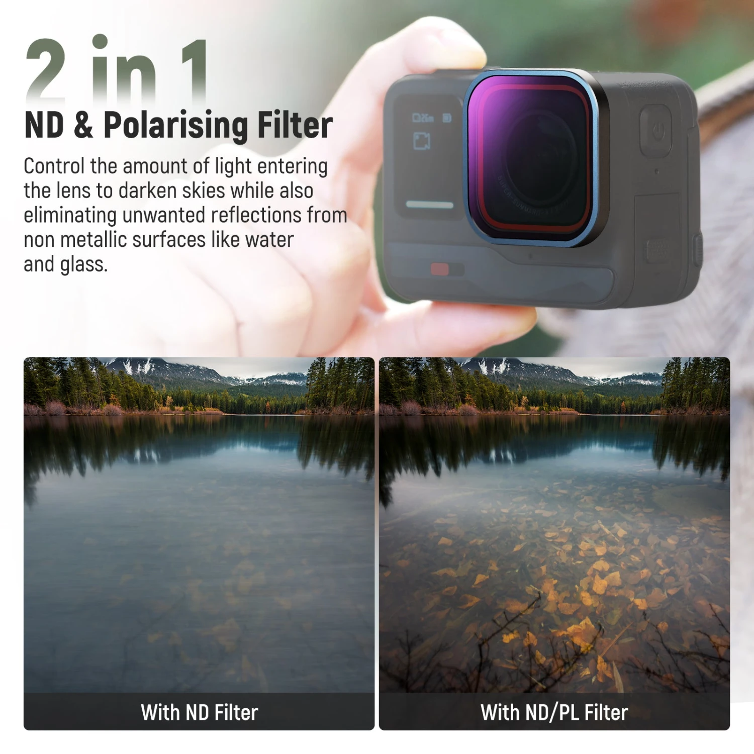 NEEWER FL-85 4 Pack ND/PL Filter Set For Insta360 ACE PRO 4 NEEWER FL-85 4 Pack ND/PL Filter Set For Insta360 ACE PRO - Image 4
