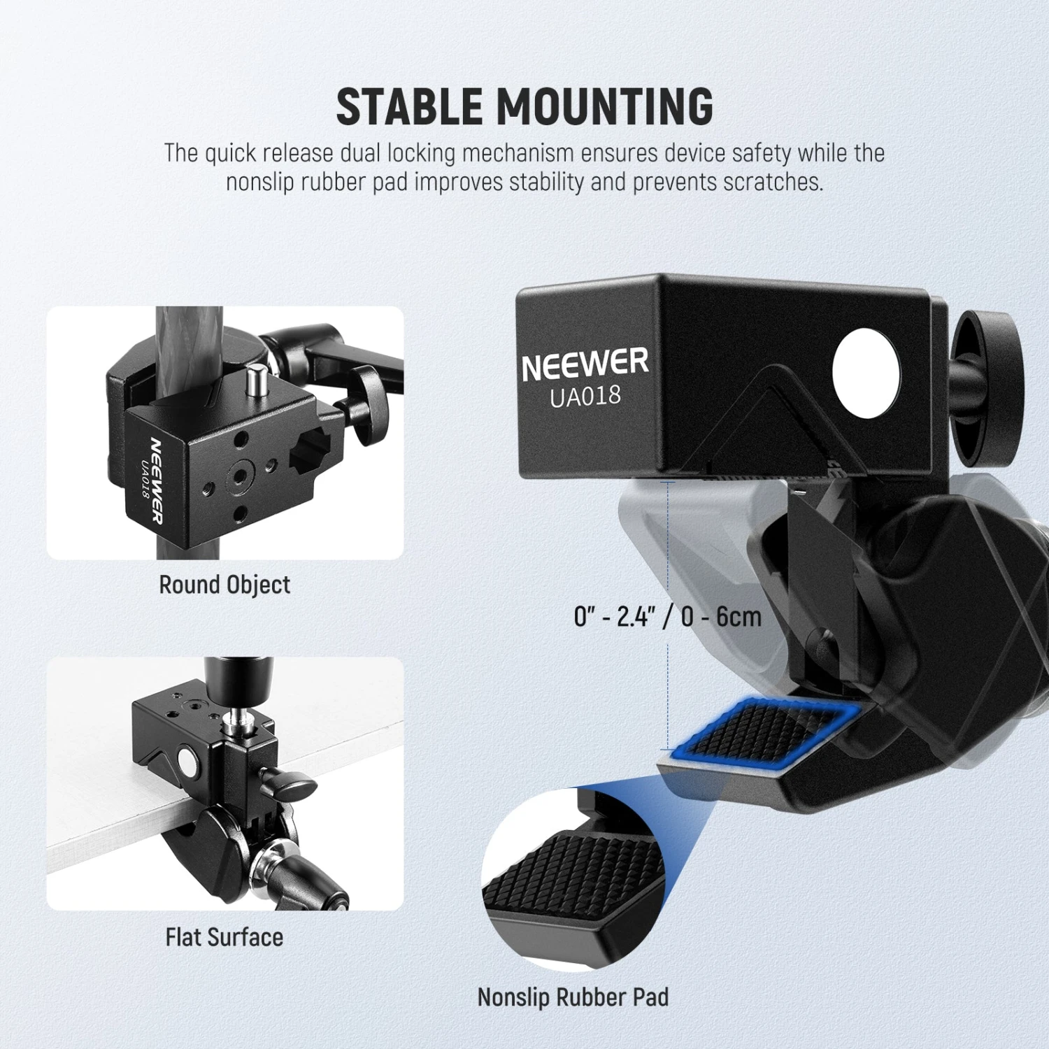 NEEWER UA018 21" Magic Arm Camera Mount With Super Clamp 4 NEEWER UA018 21" Magic Arm Camera Mount With Super Clamp - Image 4