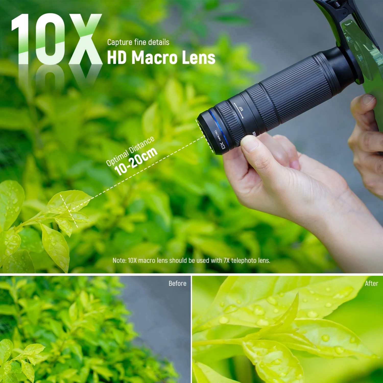 NEEWER LS-36 Ultra 7X Telephoto Lens With 10X Magnification & Phone Lens Clip 4 NEEWER LS-36 Ultra 7X Telephoto Lens With 10X Magnification & Phone Lens Clip - Image 4