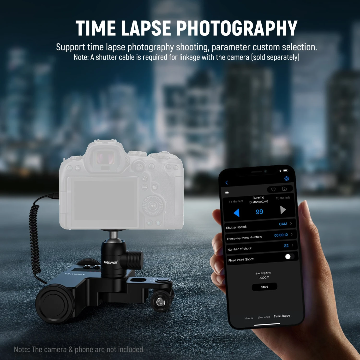 NEEWER Upgraded DL200 Motorized Camera Dolly With App Control 4 NEEWER Upgraded DL200 Motorized Camera Dolly With App Control - Image 4