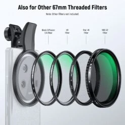NEEWER FL-B23/FL-B19 67mm Clip On CPL Filter For Smartphone -Photography Equipment 4 6a403315 f8bc 4a6d a8dd 9b0c446ad79b