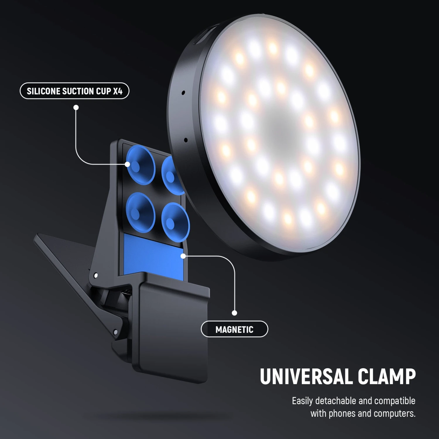 NEEWER ENTRY LEVEL VERSION NL32R Magnetic Selfie Light 4 NEEWER ENTRY LEVEL VERSION NL32R Magnetic Selfie Light - Image 4