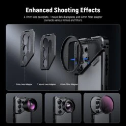 NEEWER PA082 Phone Cage For SAMSUNG S25 Ultra With 67mm Filter/17mm/T Mount Adapters -Photography Equipment 4 7a309638 9596 452c 85d8 552918c2b8b6