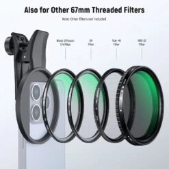 NEEWER FL-B23/FL-B19 67mm Clip On CPL Filter For Smartphone -Photography Equipment 4 7f9cff9e 75ff 4302 9056 c9b971029ef6