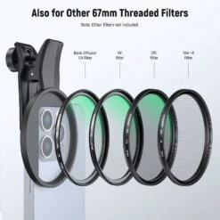 NEEWER FL-B21/FL-B25 67mm Variable ND2-32 Filter With Clip For Smartphone -Photography Equipment 4 85115b44 4a72 4917 b78e 08f3b73a5a19