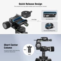 NEEWER TH14 2 Way Geared Tripod Head 10 NEEWER TH14 2 Way Geared Tripod Head -Photography Equipment 4 895c5744 6c79 4660 bd70 722fcf68985a