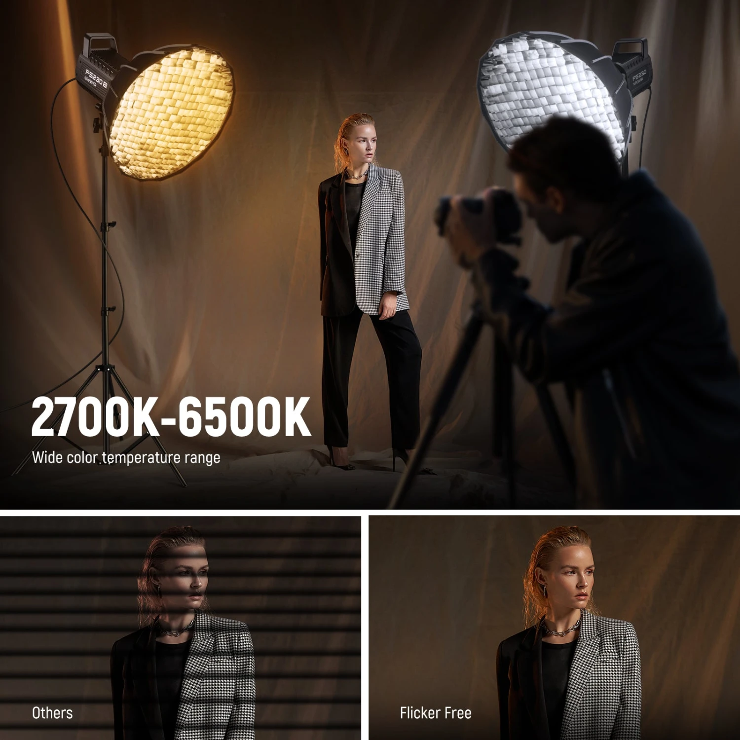 NEEWER FS230B 230W Bi-Color LED Video Light 4 NEEWER FS230B 230W Bi-Color LED Video Light - Image 4