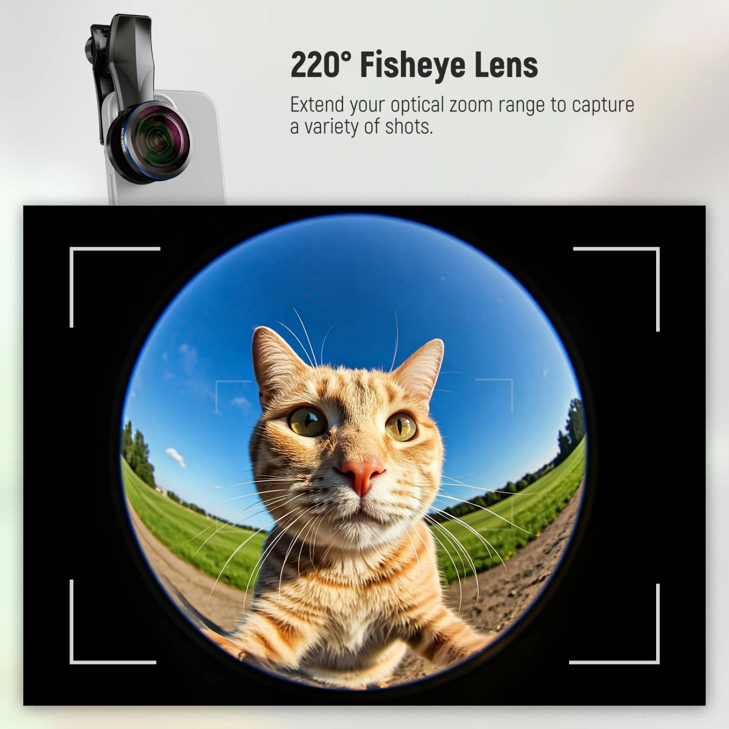 NEEWER LS-29 PRO 8mm Fisheye Lens With 17mm Thread Phone Lens Clip 4 NEEWER LS-29 PRO 8mm Fisheye Lens With 17mm Thread Phone Lens Clip - Image 4