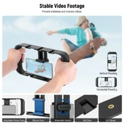 NEEWER PA049 Vlogger Kit With RGB Light/Wireless Mic/Mini Tripod/Phone Cage -Photography Equipment 4 a0a7283a 84cf 479a b00b 992cae8fa4e5