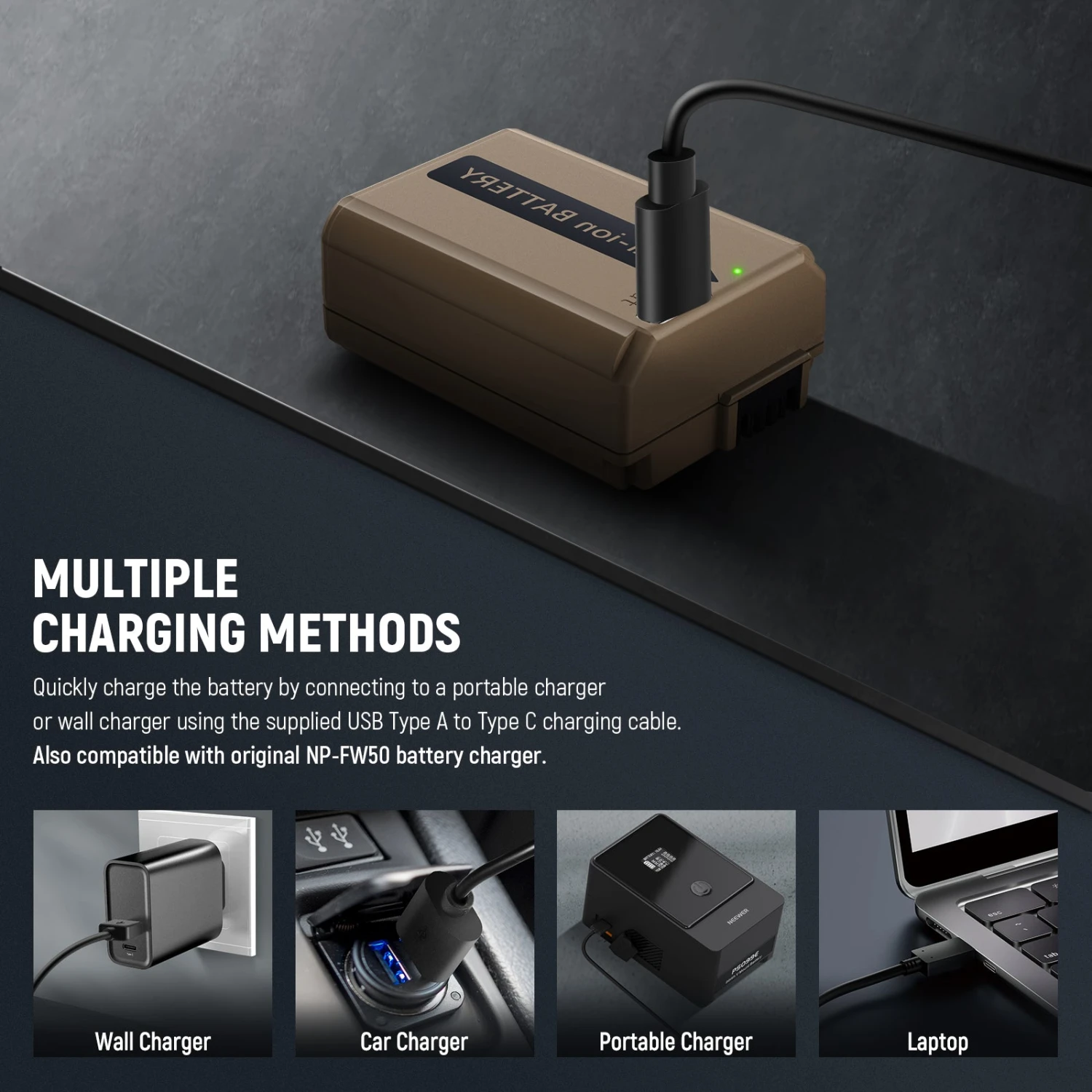 NEEWER TNP-FW50 1030mAh NP-FW50 Replacement Camera Battery 4 NEEWER TNP-FW50 1030mAh NP-FW50 Replacement Camera Battery - Image 4