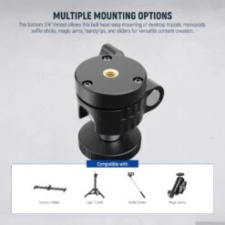 NEEWER BASICS GM01 Mini Tripod Ball Head Mount Adapter -Photography Equipment 4 c697c13e f4a2 4d2b a371 b7408e3df688