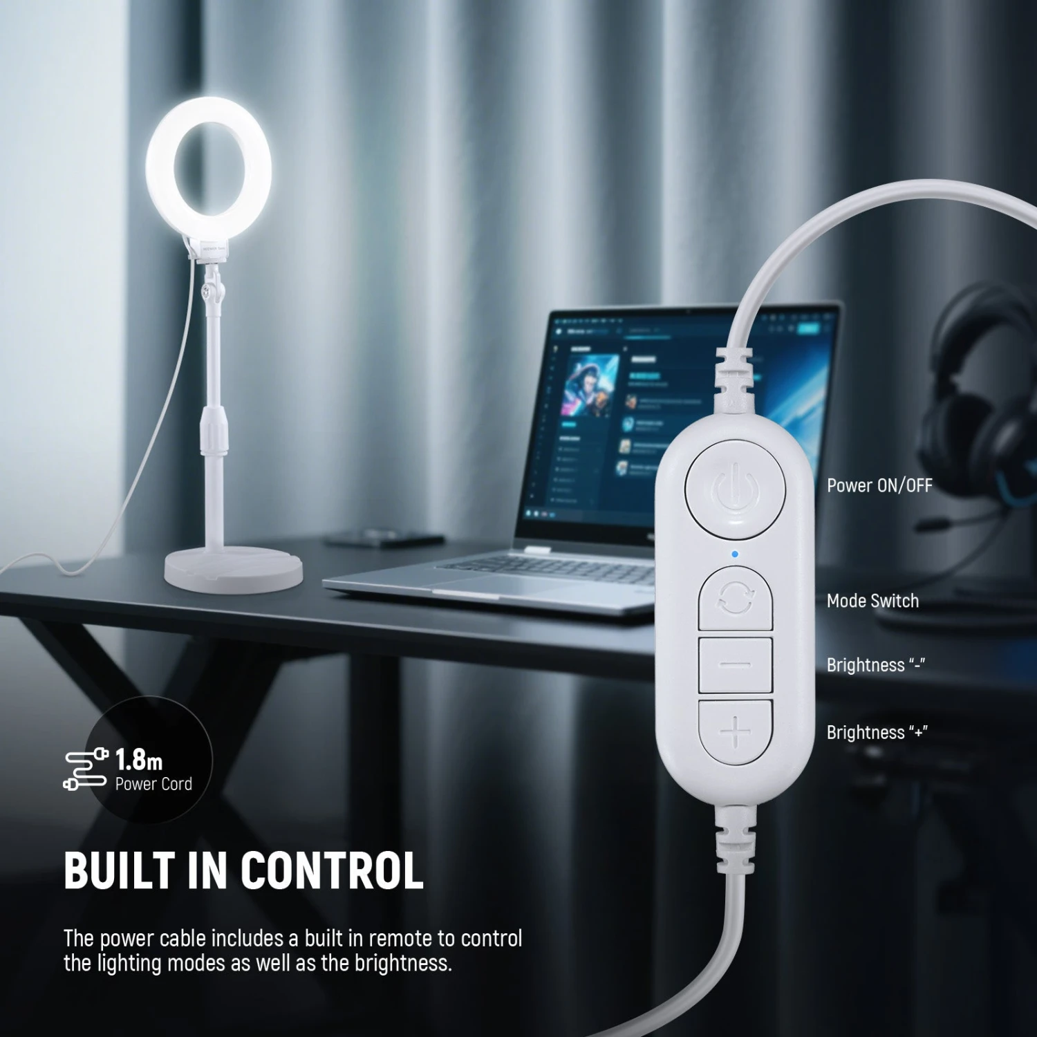 NEEWER BASICS BR60 5"/13cm Desk Ring Light With Stand 4 NEEWER BASICS BR60 5"/13cm Desk Ring Light With Stand - Image 4