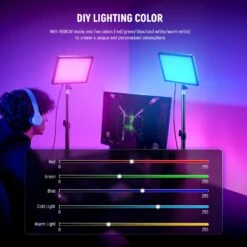 NEEWER GL25C LED RGB Streaming Key Light 12 NEEWER GL25C LED RGB Streaming Key Light -Photography Equipment 4 d28a7caf c865 48db bf6d 862867f7f5b7