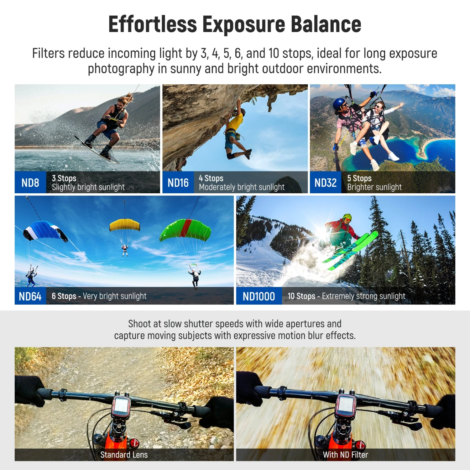 NEEWER FL-GP10 6 Pack CPL/ND Filter For GoPro Hero 13 12 11 10 9 Black 4 NEEWER FL-GP10 6 Pack CPL/ND Filter For GoPro Hero 13 12 11 10 9 Black - Image 4