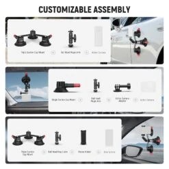 NEEWER CA067 Triple Suction Cup Camera Car Mount 12 NEEWER CA067 Triple Suction Cup Camera Car Mount -Photography Equipment 4 fd93251f ce44 422b 95c2 73f0e5bdac09