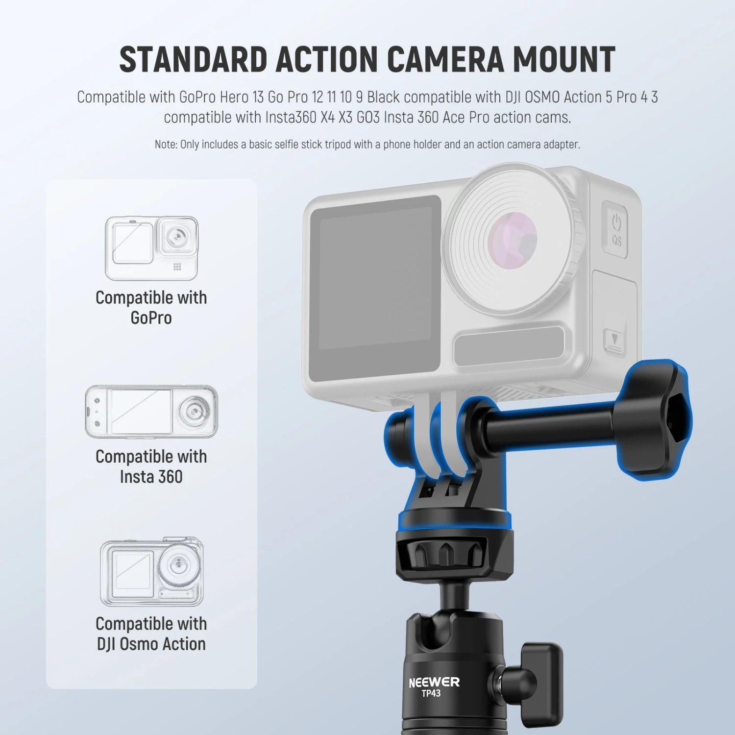 NEEWER BASICS TP43 Mini Desktop Selfie Stick Tripod 13 NEEWER BASICS TP43 Mini Desktop Selfie Stick Tripod - Image 13