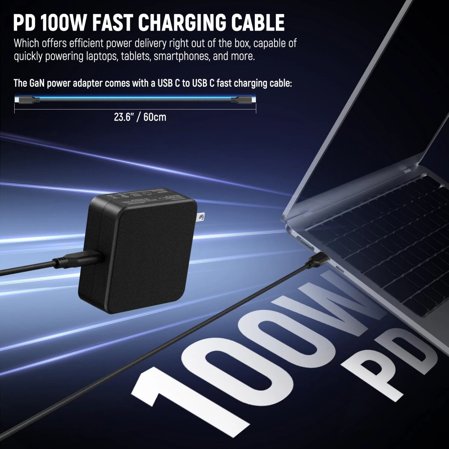 NEEWER PD 100W USB C Charger With 100W USB C Fast Charging Cable 5 NEEWER PD 100W USB C Charger With 100W USB C Fast Charging Cable - Image 5