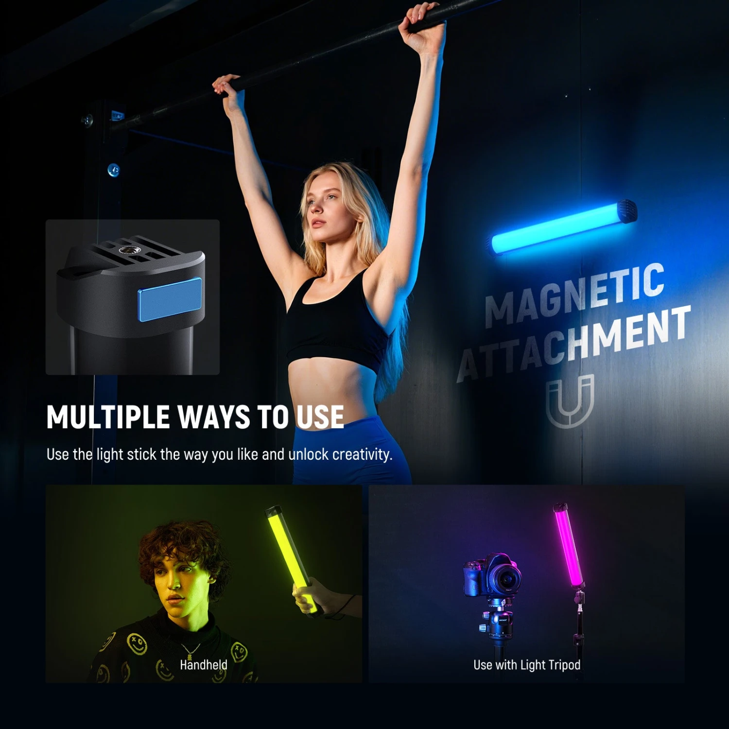 NEEWER BASICS SL30 12" Magnetic Handheld RGB Light Wand 5 NEEWER BASICS SL30 12" Magnetic Handheld RGB Light Wand - Image 5