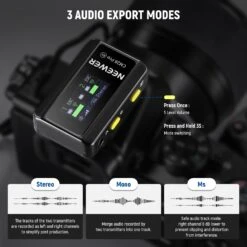 NEEWER CM28 PRO Wireless Lavalier Lapel Microphone System With Charging Case 13 NEEWER CM28 PRO Wireless Lavalier Lapel Microphone System With Charging Case -Photography Equipment 5 160ee7cb f507 4864 9f32 9dc918d6723f