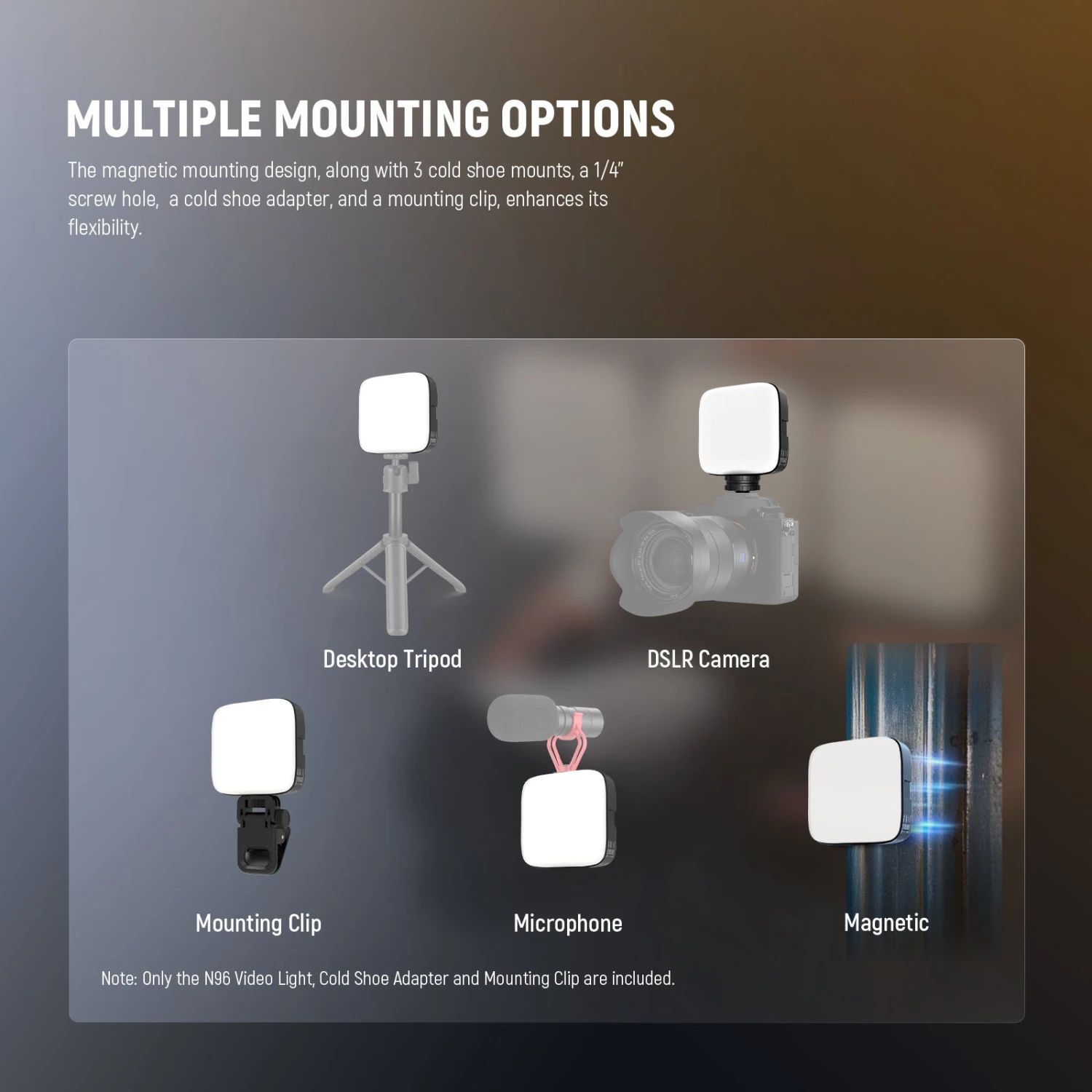 NEEWER ENTRY LEVEL VERSION N96 Magnetic LED Video Light 5 NEEWER ENTRY LEVEL VERSION N96 Magnetic LED Video Light - Image 5