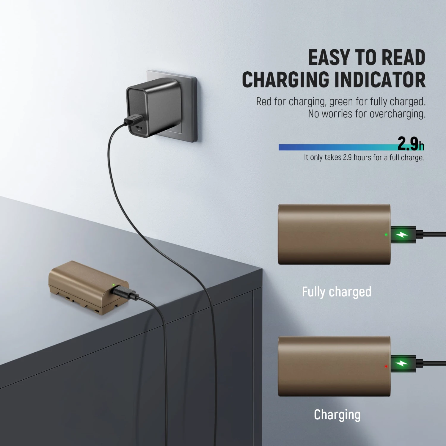 NEEWER NP-F550 3500mAh Replacement Battery 5 NEEWER NP-F550 3500mAh Replacement Battery - Image 5